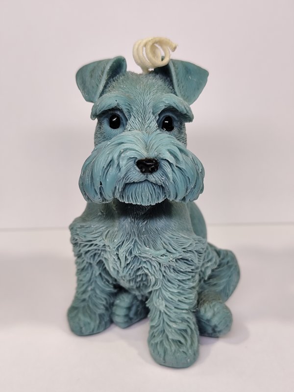 Vela Decorativa diseño Perrito Schnauzer