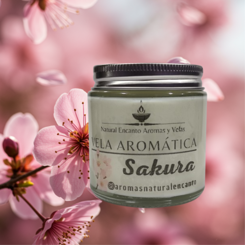 Vela Aromática Mediana Sakura