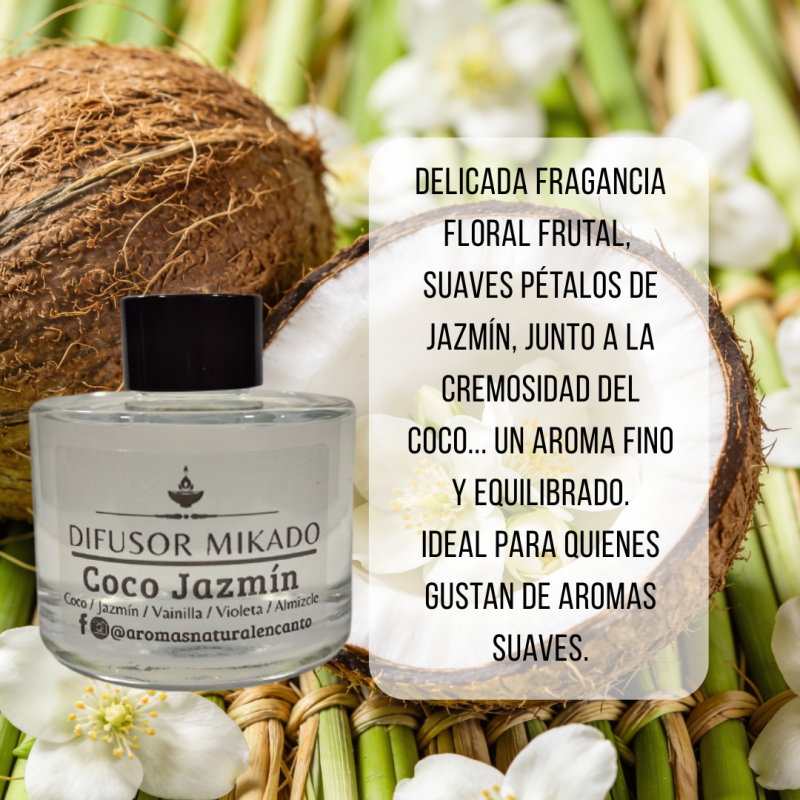 Difusor Mikado Coco Jazmín 100 ml